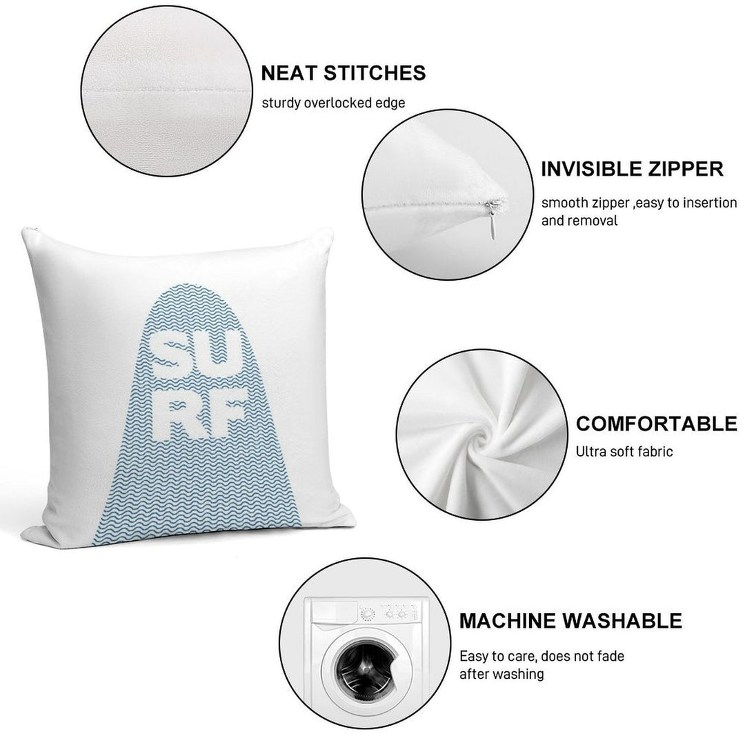 Surf Soft Luxury Feel Throw Pillow