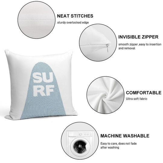 Surf Soft Luxury Feel Throw Pillow