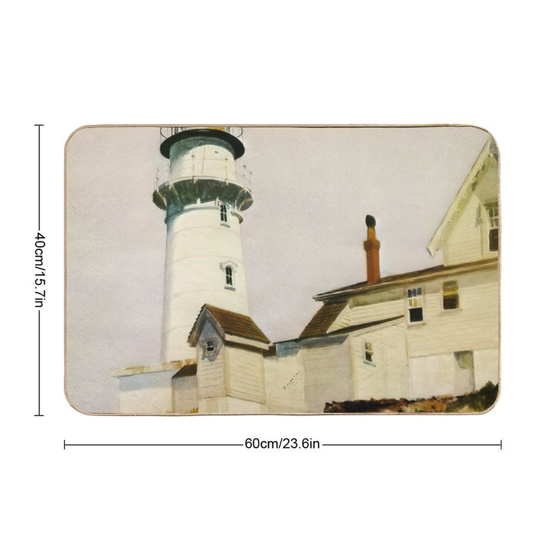 Light at Two Lights   1927 by Edward Hopper  Long-Lasting Bath Mat