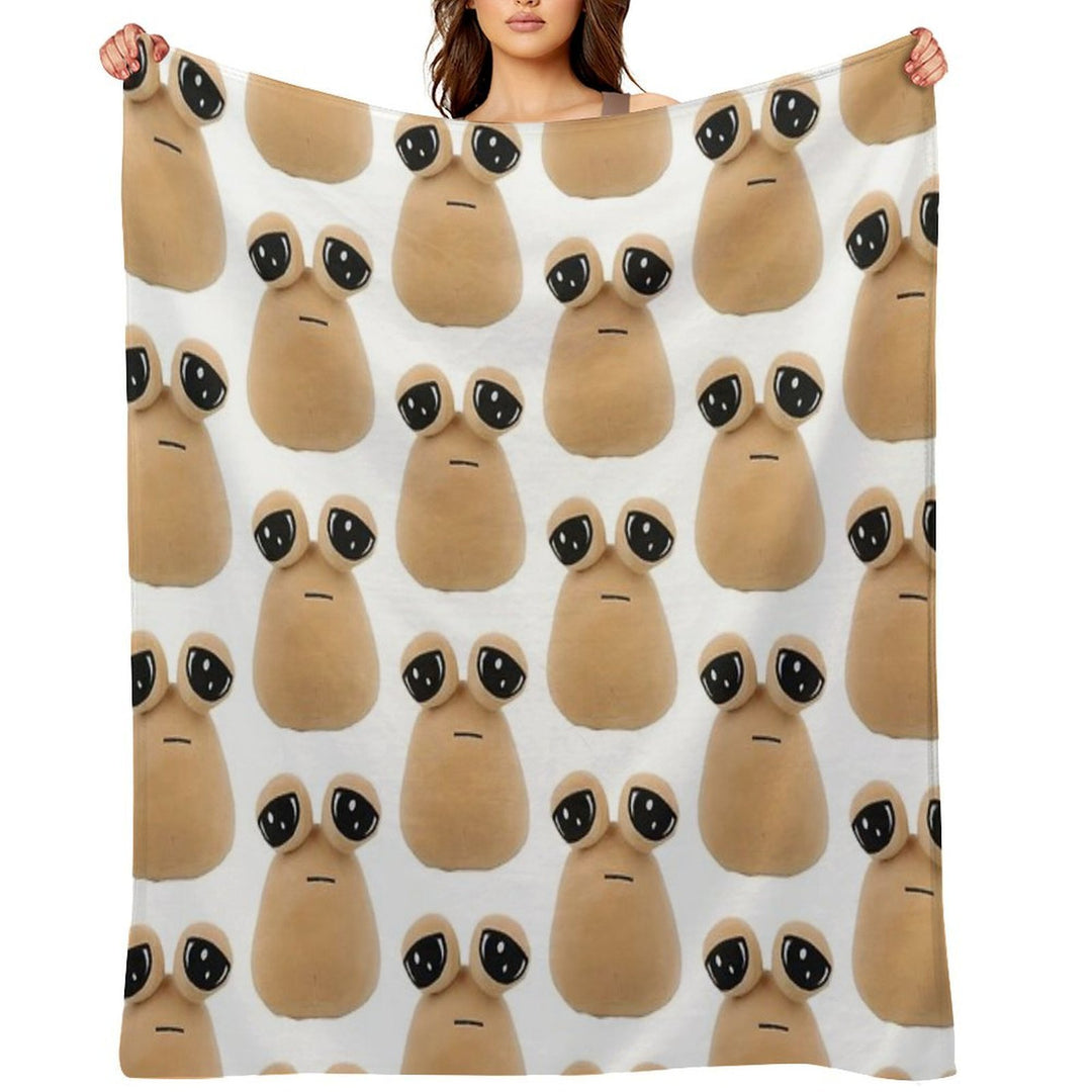 Pou Plush Multi-functional Throw Blanket