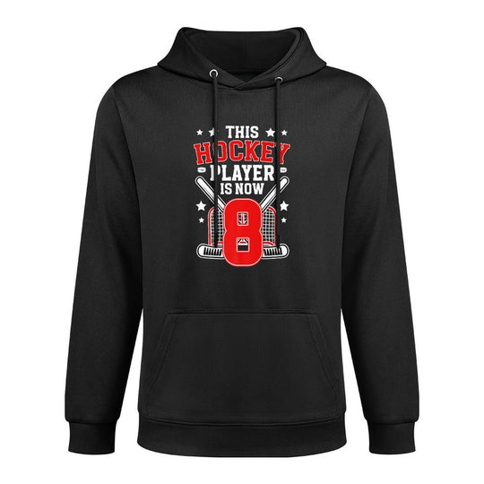 8th Ice Hockey Birthday Eight Year Old Ice Hockey Player Premium All-Day Comfort Hoodie