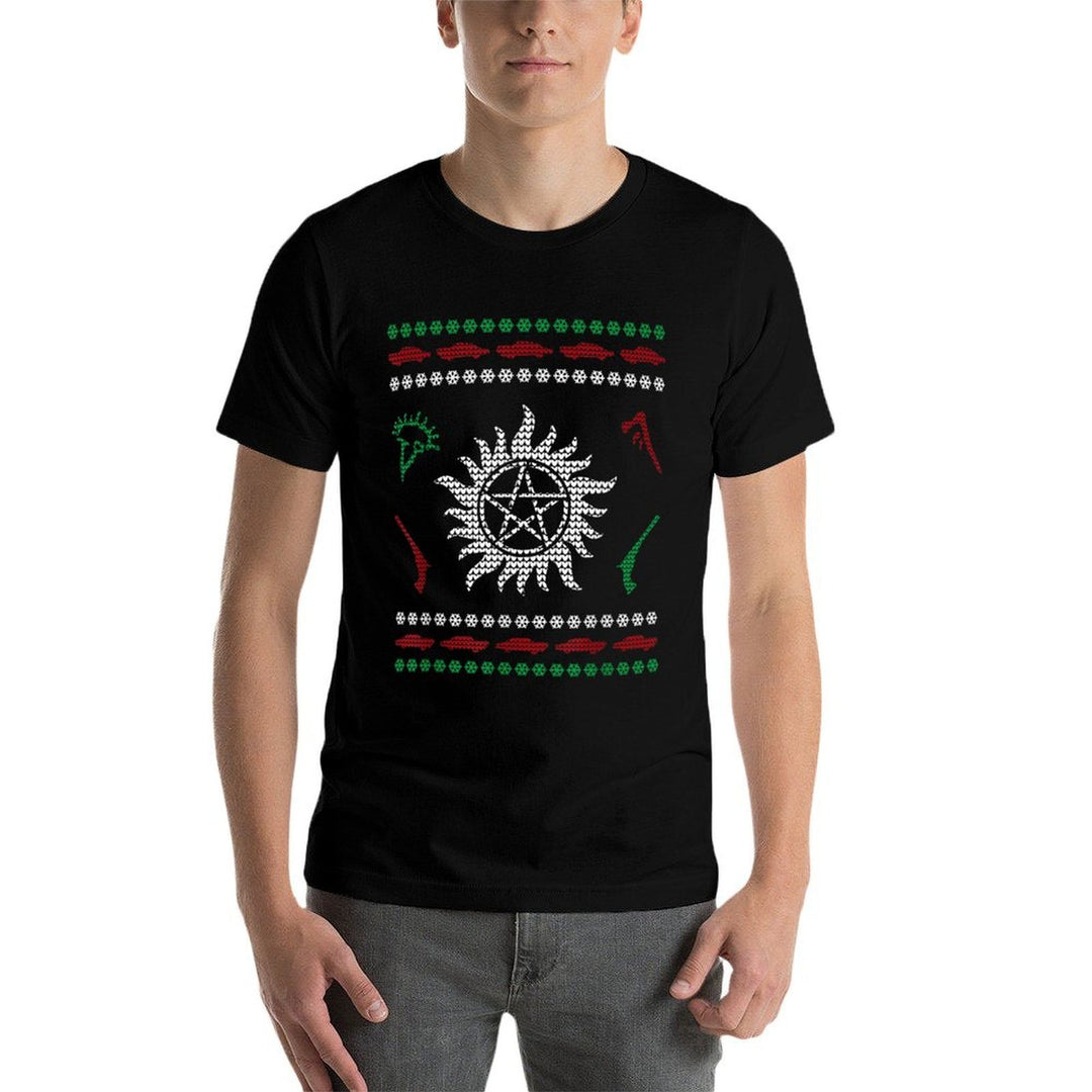 Pentagram Ugly Christmas I Sam Dean Ugly Sweater  Versatile T-Shirt