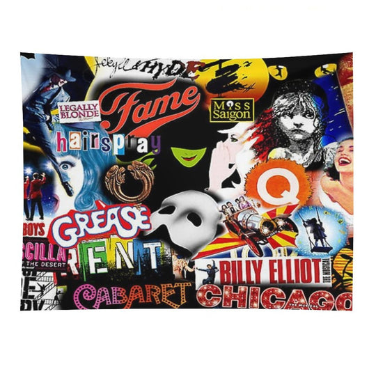 Broadway Musical Collage Tapestry