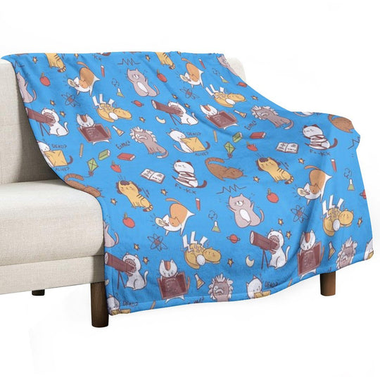 Science Kittens Anti-pilling Throw Blanket