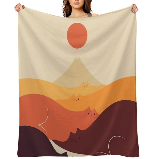 Cat Landscape 87 Eco-conscious Throw Blanket