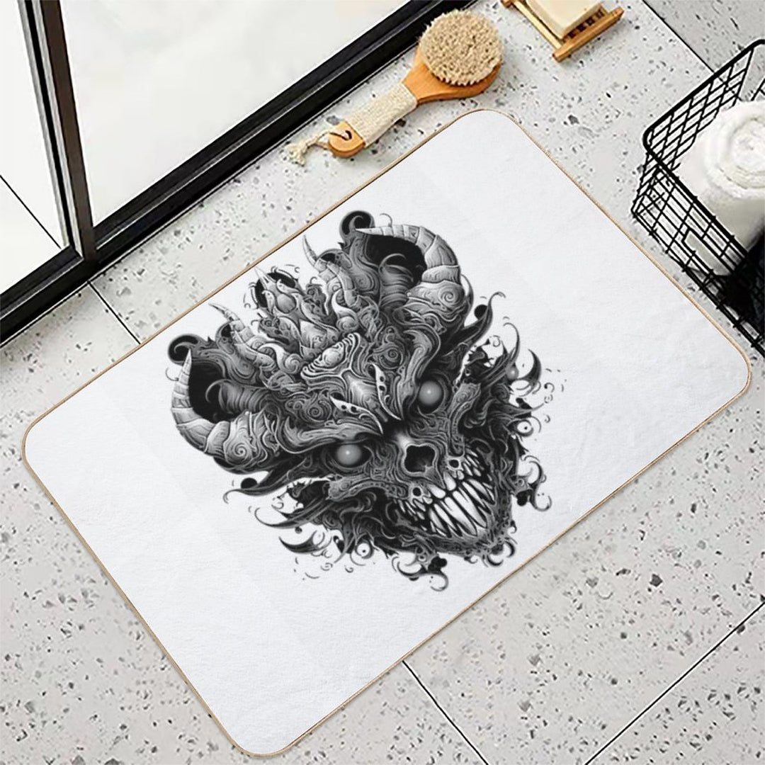 A Disgusting Dark Devil.  Repositionable Bath Mat