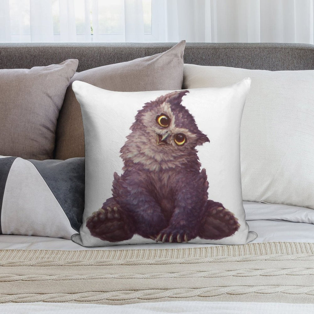 Owlbear Cub Soft Washable Throw Pillow