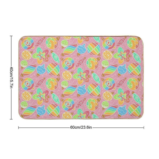 Fa La La Ti Da Ornaments  Easy To Clean Bath Mat