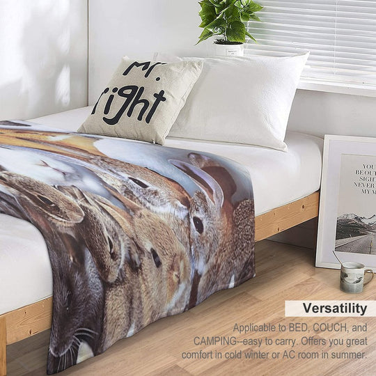 Rabbits Quick-dry Throw Blanket