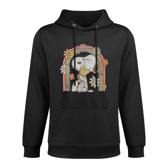 Peanuts - Retro Flower Rainbow Versatile Streetwear Hoodie