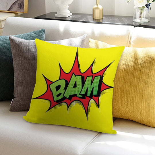 Bam Soft Washable Throw Pillow
