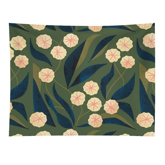Green Floral Tapestry