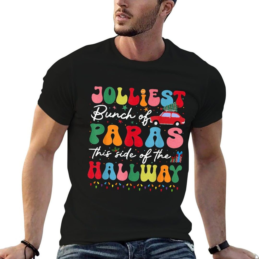 Jolliest Bunch of Paras This Side of The Hallway Xmas Group  Wrinkle-resistant T-Shirt