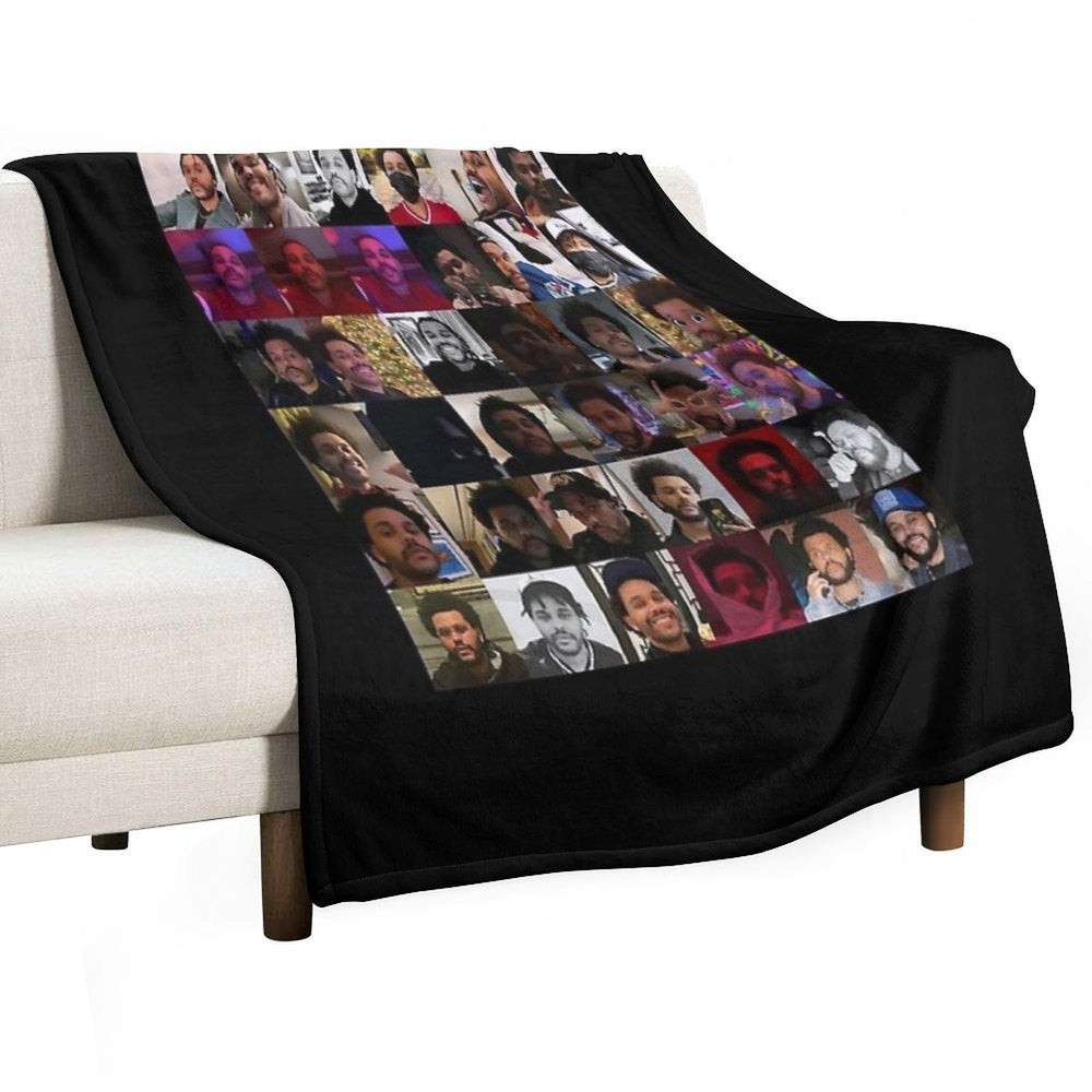 King of Selfiesss Plush Throw Blanket