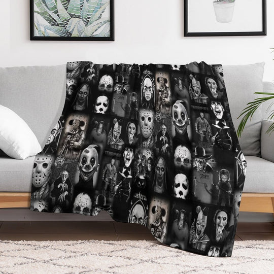 Horror Travel-friendly Throw Blanket