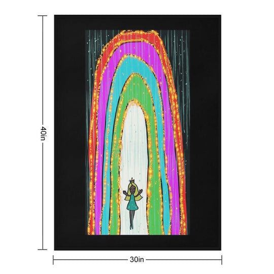 Rainbow Queen Lightweight Throw Blanket