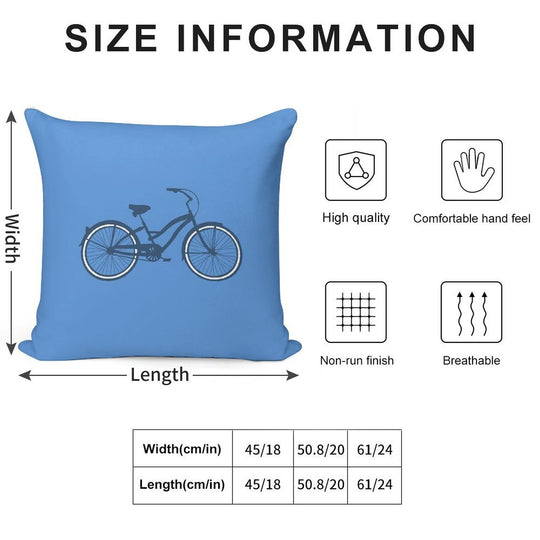 Bike 1 Soft High-Density Material Throw Pillow