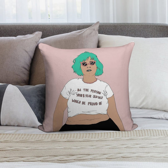 Be The Person Your 8 Year Old Self Would Be Proud of Soft Bedroom Essential Throw Pillow
