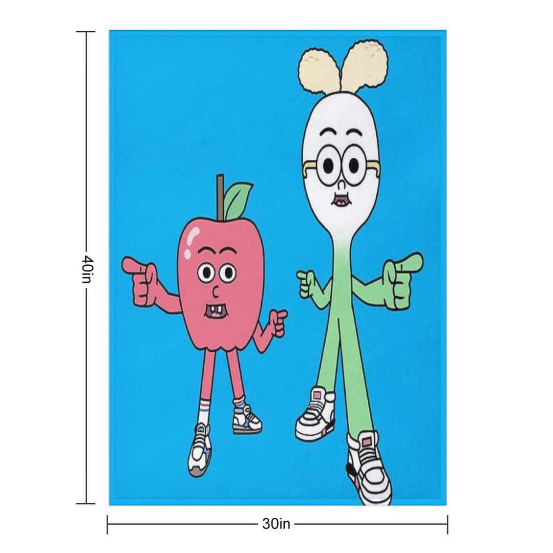 Apple And Onion Sustainable Throw Blanket