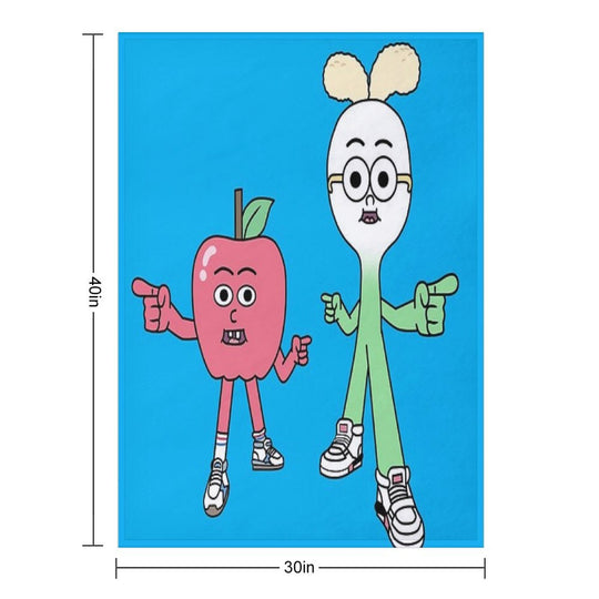 Apple And Onion Sustainable Throw Blanket