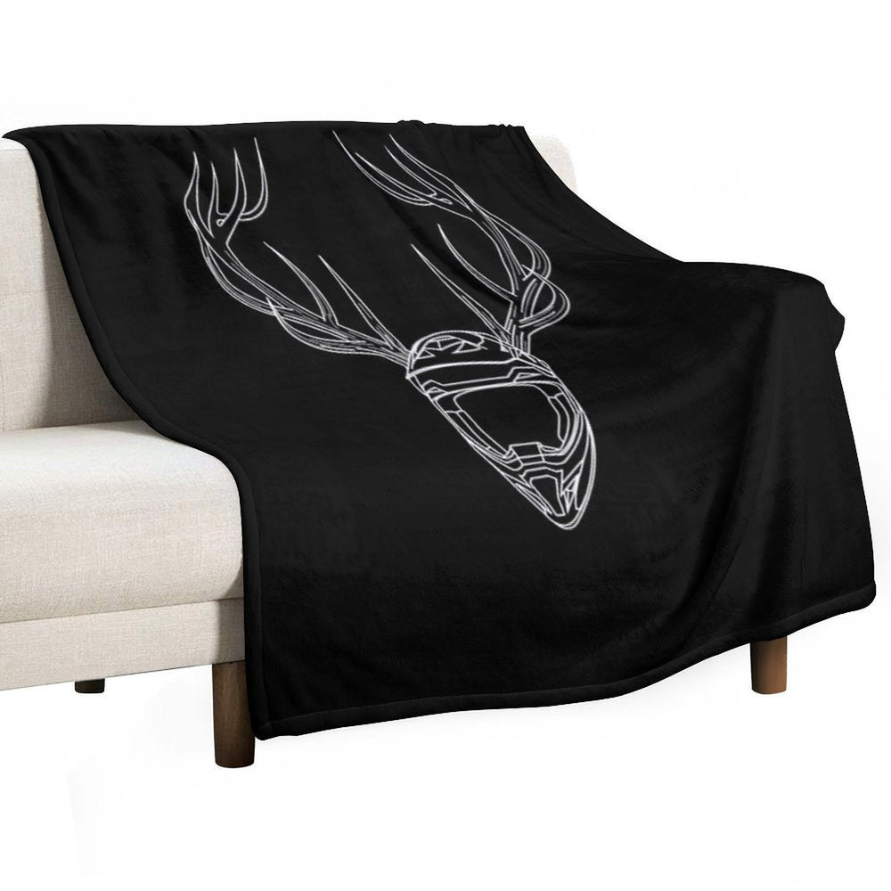 Mx Stag Head Compact Throw Blanket