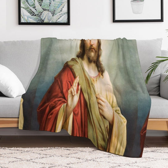 Jesus Christ Painting Velvety-soft Throw Blanket