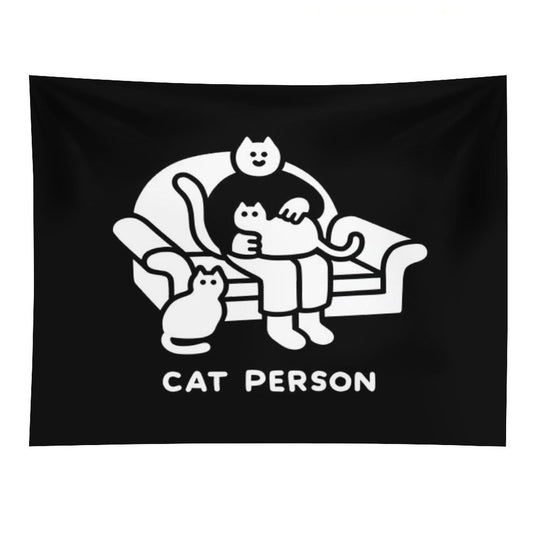 Cat Person Tapestry