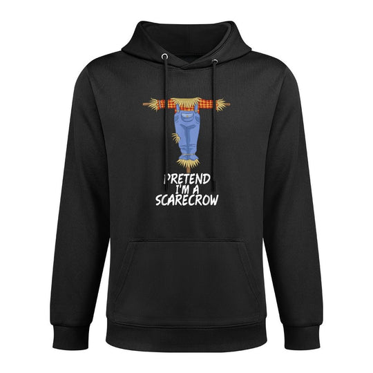 Pretend Im A Scarecrow Funny Lazy Halloween Costume Relaxed Fit Hoodie