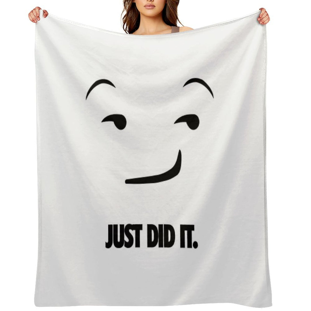 Nike Just Do It Parody - Just Did It.Emoji Versatility Throw Blanket