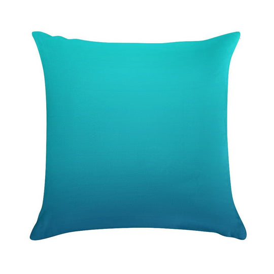 Preppy Summer Beach Teal Blue Turquoise Ombre Soft Gift Ready Throw Pillow