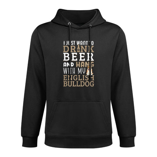 English Bulldog Dad Funny Dog Lovers  Beer for Men Women Unisex Design Hoodie