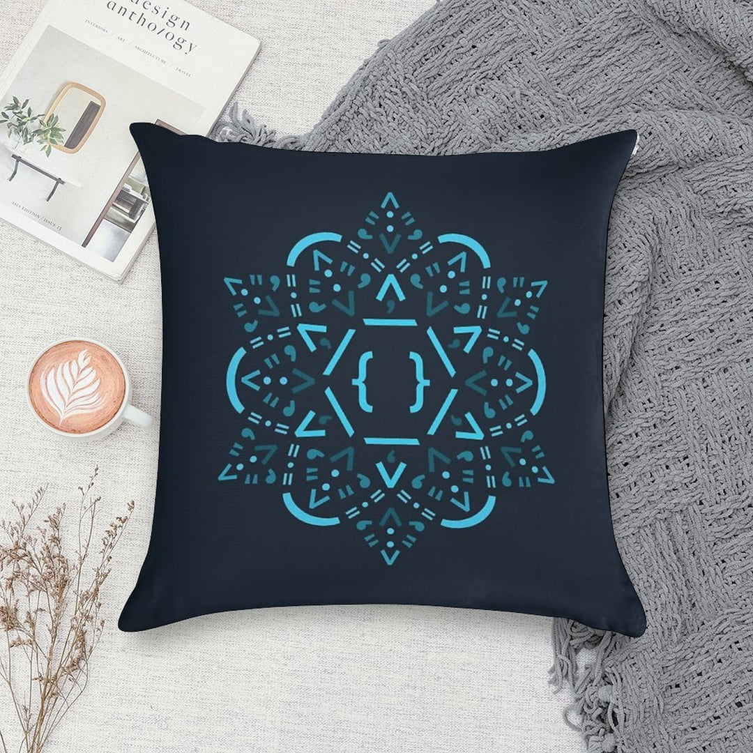 Code Mandala - React Framework Soft Skin-Friendly Throw Pillow