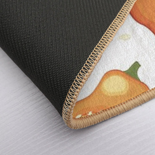 Fall Harvest Seamless Pattern with Pumpkins, Pumpkin Slices And Pumpkin Seeds  Toxin-Free Bath Mat