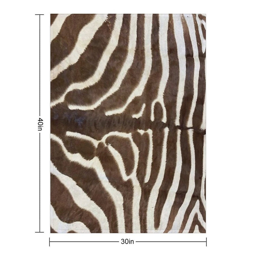Furry Zebra Butt Photo Durable Throw Blanket