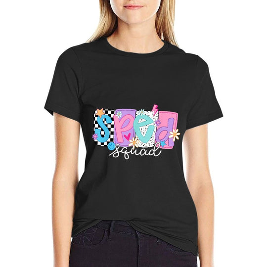 SPED Teacher Squad Floral Special Education Back to School  Versatile T-Shirt