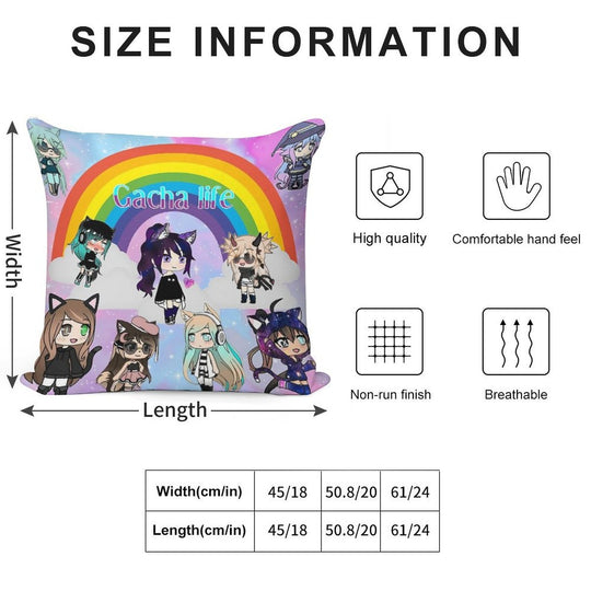 Gacha Life  Anime Pack Soft Warmth Comfort Throw Pillow