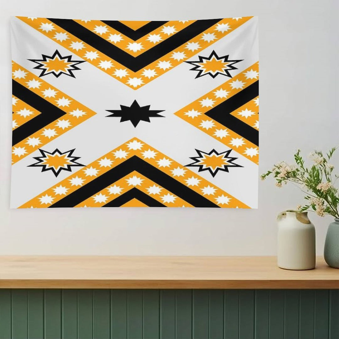 Seamless Geometric Pattern with Star Motifs Tapestry