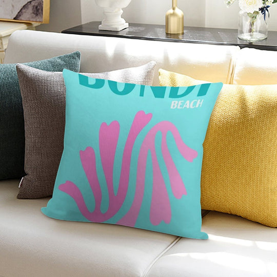 Bondi Beach Australia Asouline Print Soft Hidden Zipper Throw Pillow