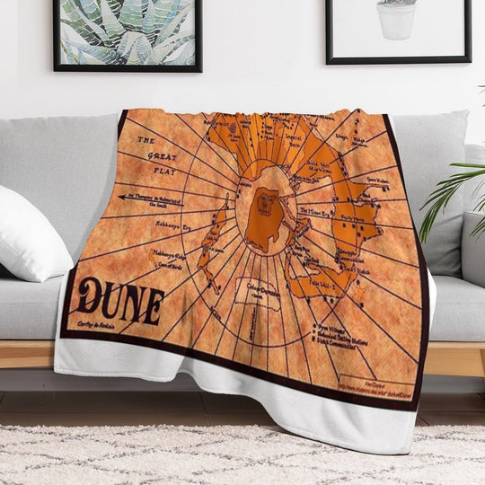 DUNE Map Machine-washable Throw Blanket