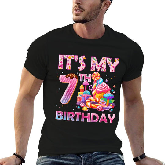 It’s My 7th Birthday Sweet Candy 7 Years Old  Soft T-Shirt