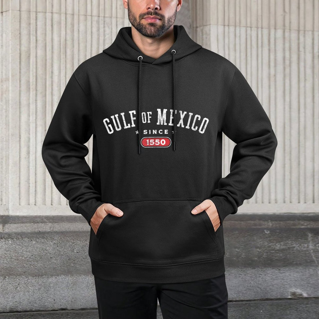 Gulf of Mexico Est 1550 Retro Vintage Athletic for Men Women Adjustable Hood Hoodie