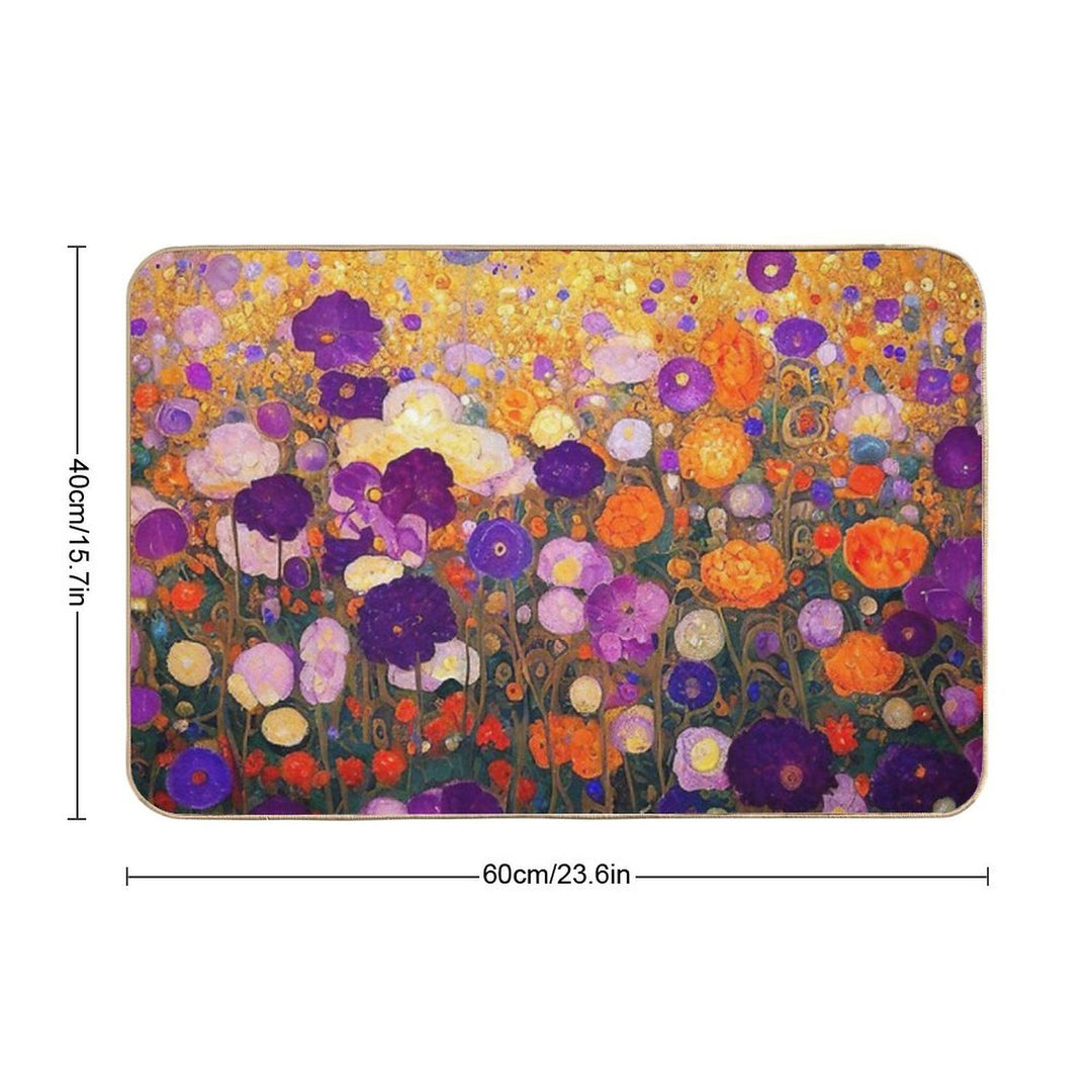 Gustav Klimt Flower Garden  Toxin-Free Bath Mat