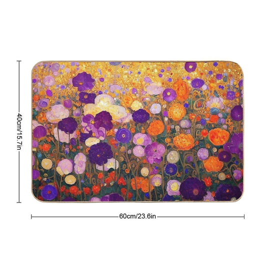 Gustav Klimt Flower Garden  Toxin-Free Bath Mat