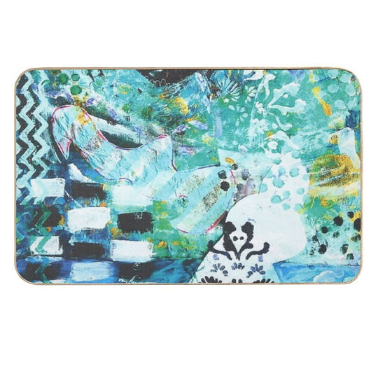 Chess Pieces. Black And White  Fade-Resistant Bath Mat