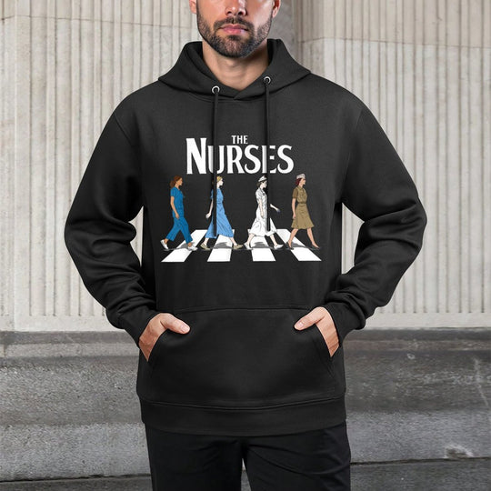 Retro Nurse Gifts Nurse Week Gifts Womens Funny Nurse Layering Staple Hoodie