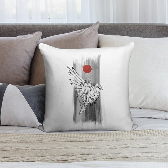 Flow of Life Red Edition Soft Reinforced Edging Throw Pillow