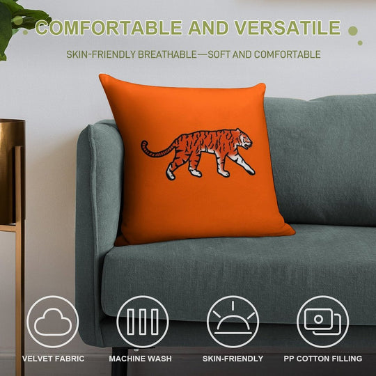 Tiger Soft Easy Maintenance Throw Pillow