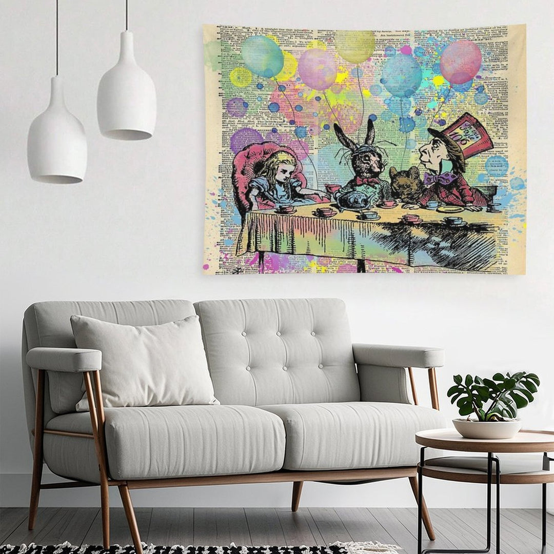 Tea Party Celebration - Alice In Wonderland Tapestry