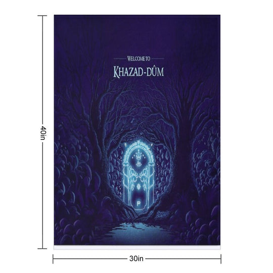 Wecome to Khazad-dum Sustainable Throw Blanket