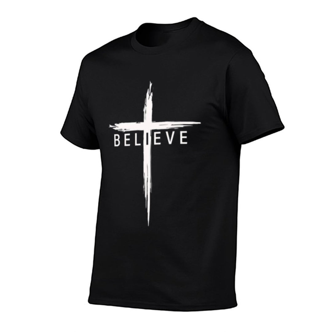 Believe Christian Cross Jesus Christ Christians Men Women  Graphic-printed T-Shirt